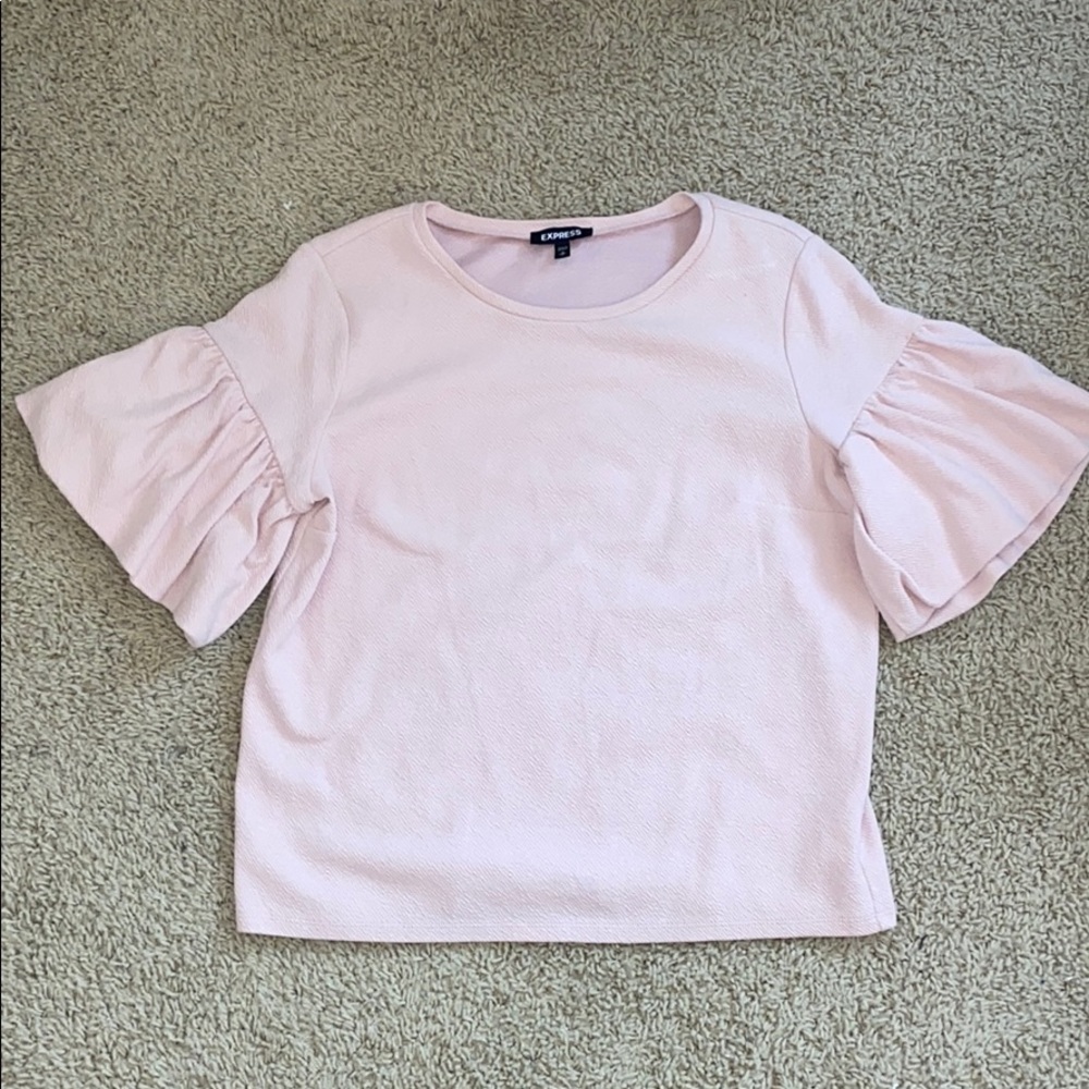 Pink Puff Sleeve Blouse
